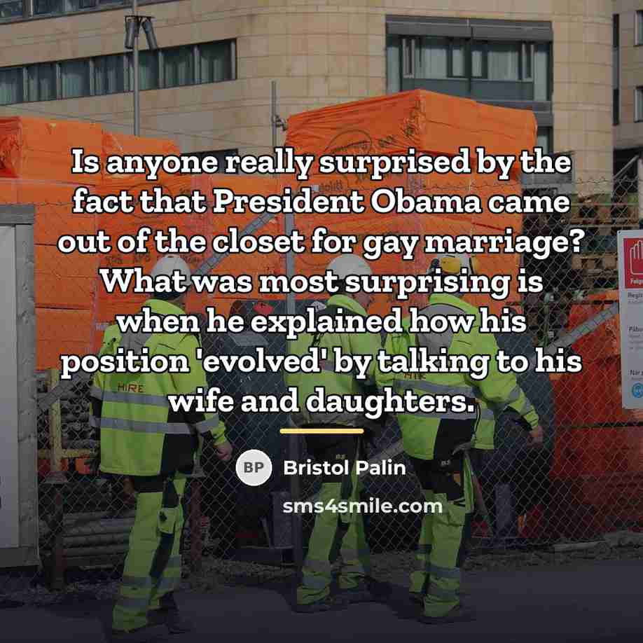 “Is anyone really surprised by the fact that President Obama…” quote by Bristol Palin