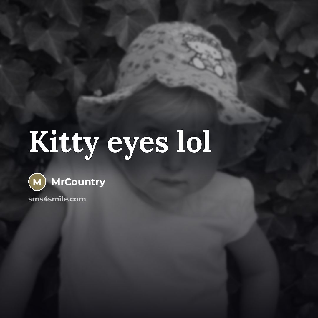 “Kitty eyes lol…” quote by MrCountry