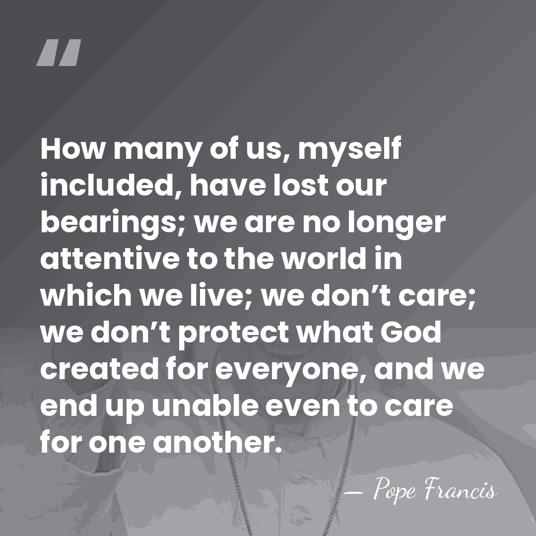 How many of us, myself included, have lost our bearings; we are&hellip; - Pope Francis