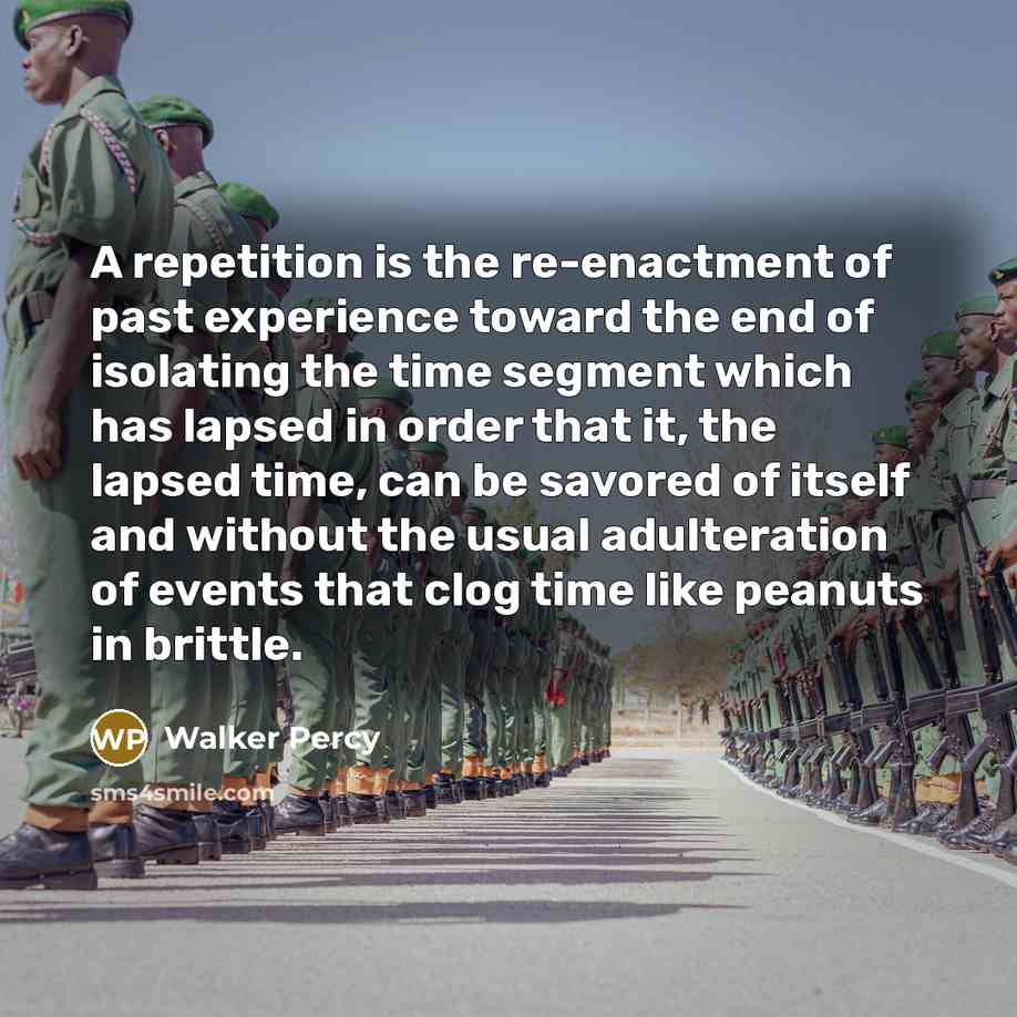 “A repetition is the re-enactment of past experience toward the…” quote by Walker Percy