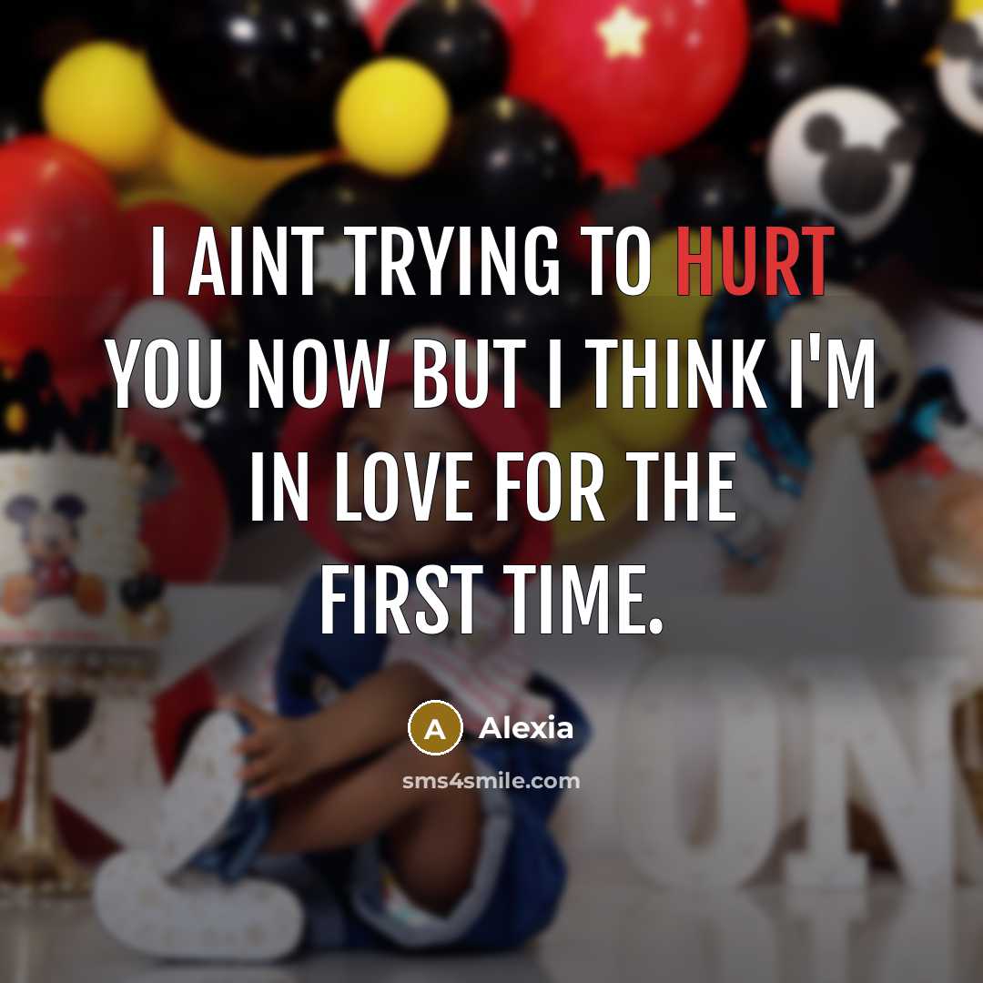 “I aint trying to hurt you now but I think…” quote by Alexia