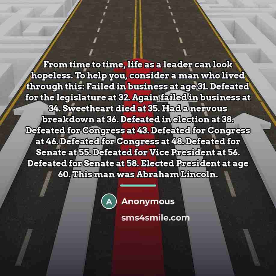 “From time to time, life as a leader can look…” quote by Anonymous