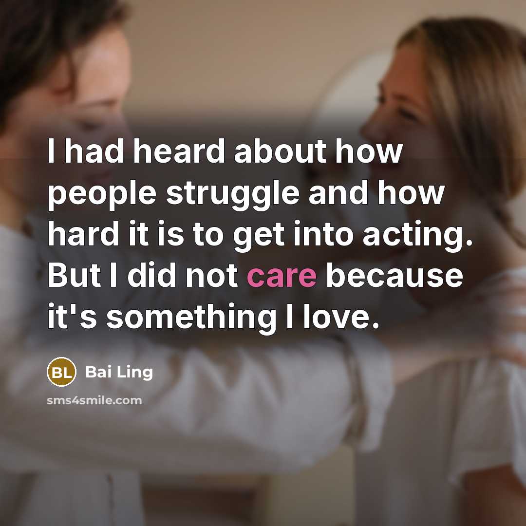 “I had heard about how people struggle and how hard…” quote by Bai Ling