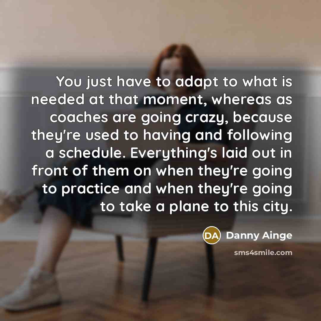 “You just have to adapt to what is needed at…” quote by Danny Ainge