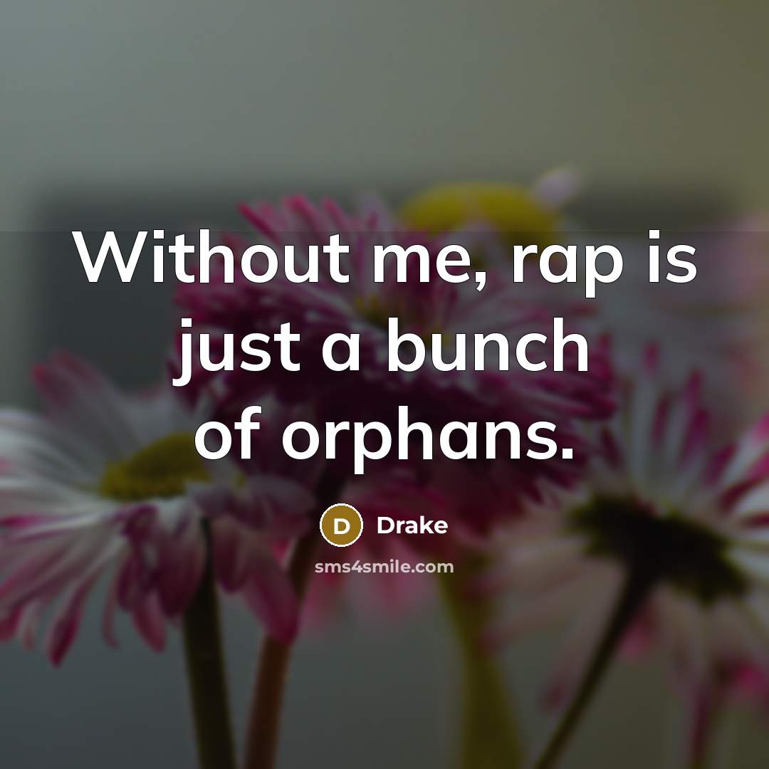 “Without me, rap is just a bunch of orphans.…” quote by Drake