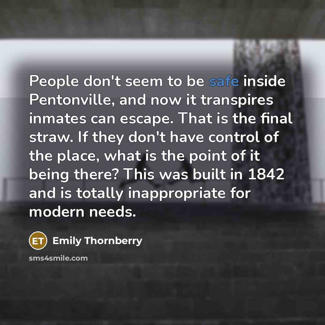 “People don't seem to be safe inside Pentonville, and now…” quote by Emily Thornberry
