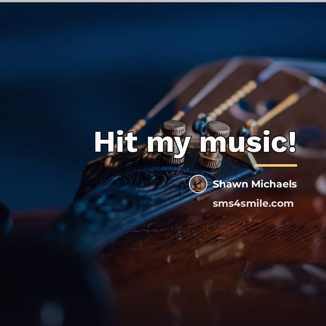 “Hit my music!…” quote by Shawn Michaels