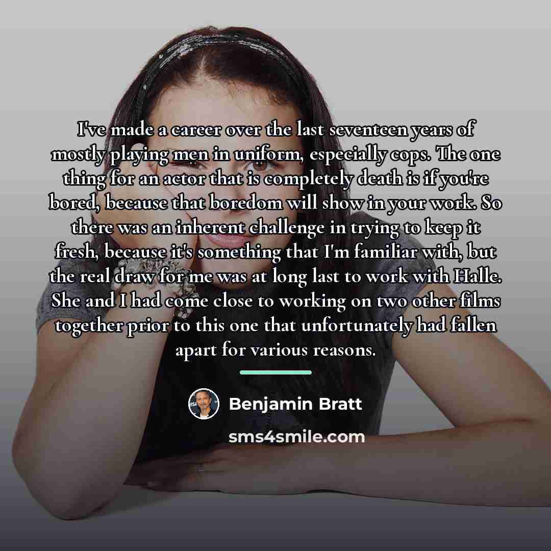 “I've made a career over the last seventeen years of…” quote by Benjamin Bratt