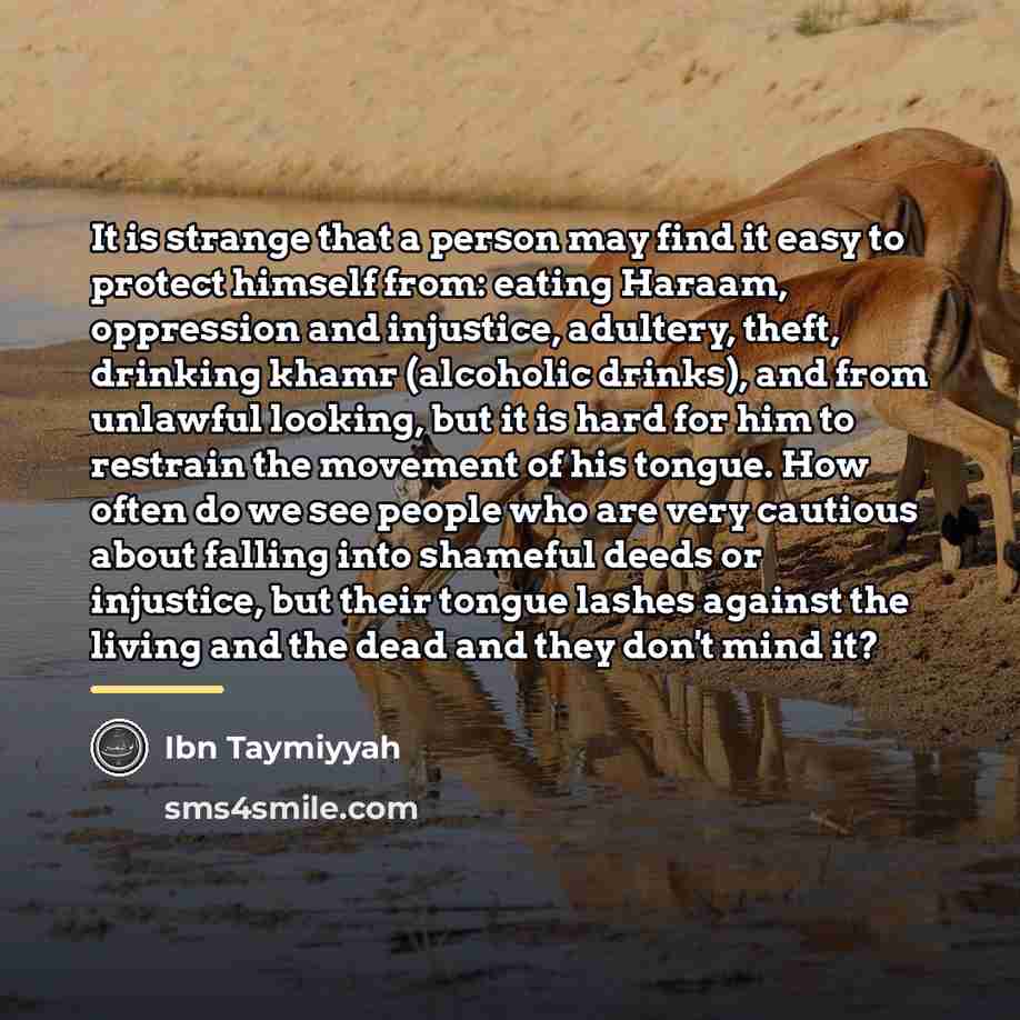 “It is strange that a person may find it easy…” quote by Ibn Taymiyyah