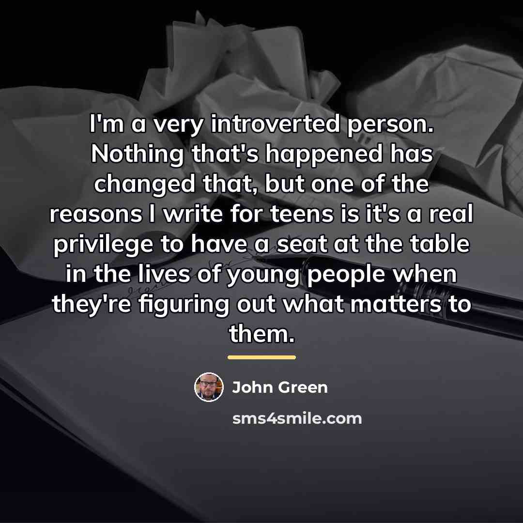 “I'm a very introverted person. Nothing that's happened has changed…” quote by John Green
