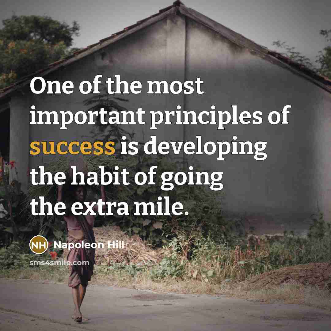 “One of the most important principles of success is developing…” quote by Napoleon Hill