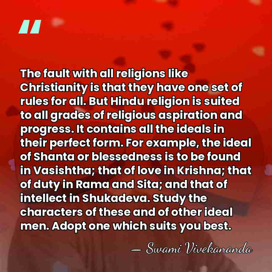 The fault with all religions like Christianity is that they have one&hellip; - Swami Vivekananda