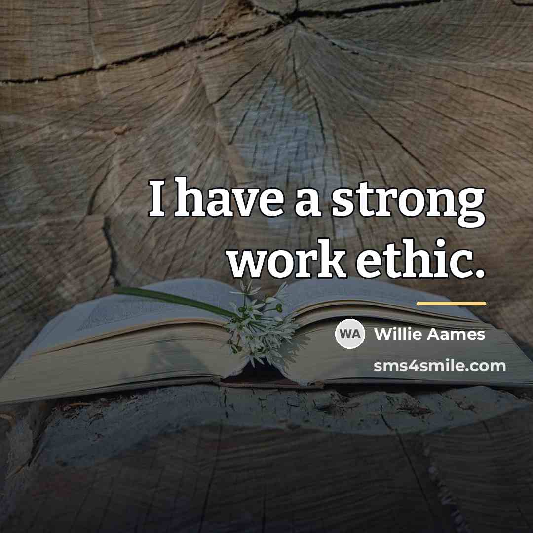 “I have a strong work ethic.…” quote by Willie Aames