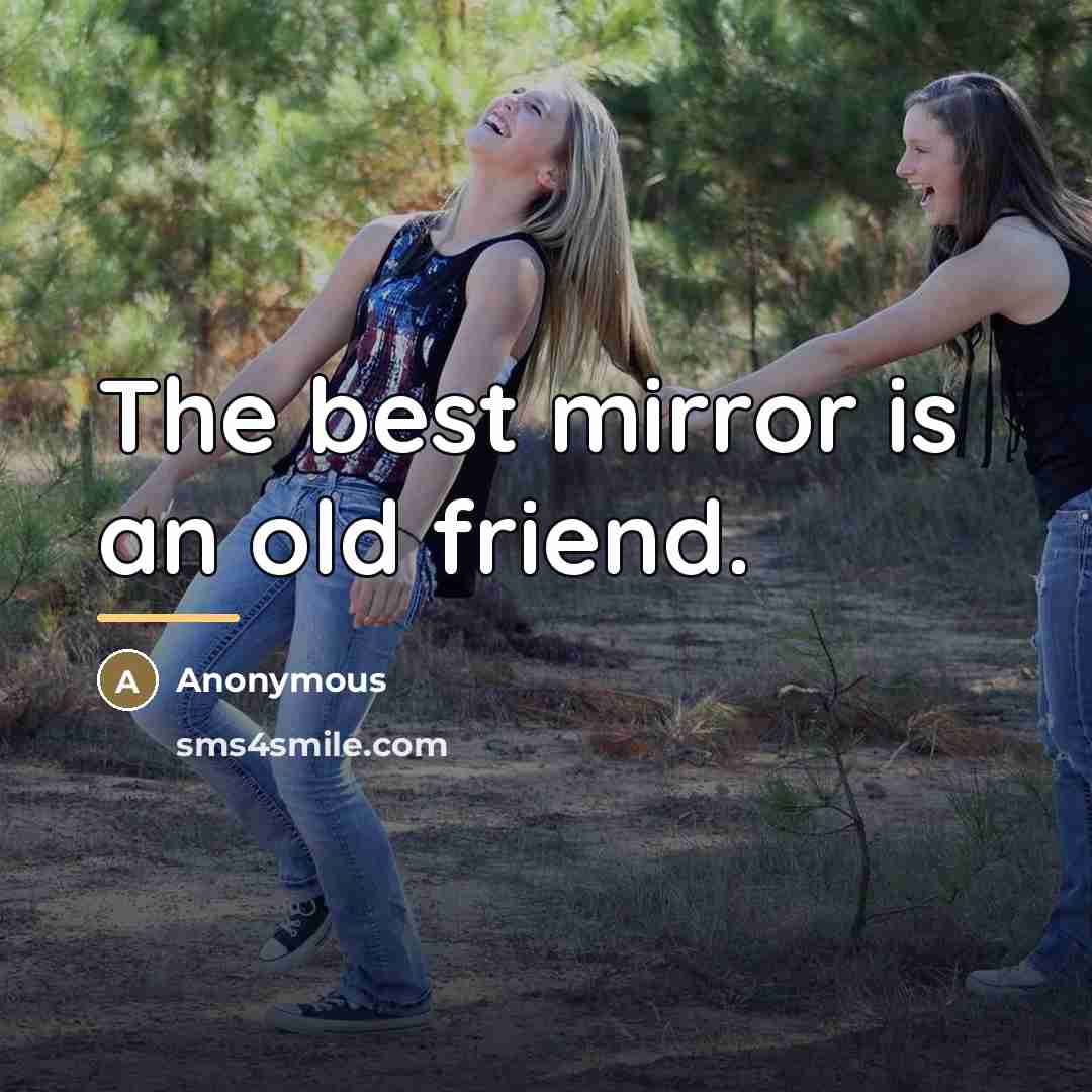 “The best mirror is an old friend.…” quote by Anonymous