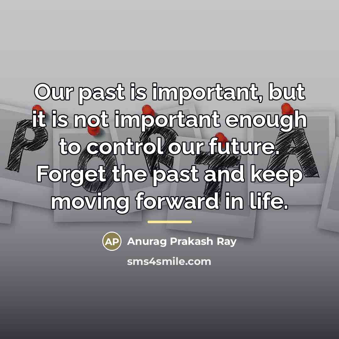 “Our past is important, but it is not important enough…” quote by Anurag Prakash Ray