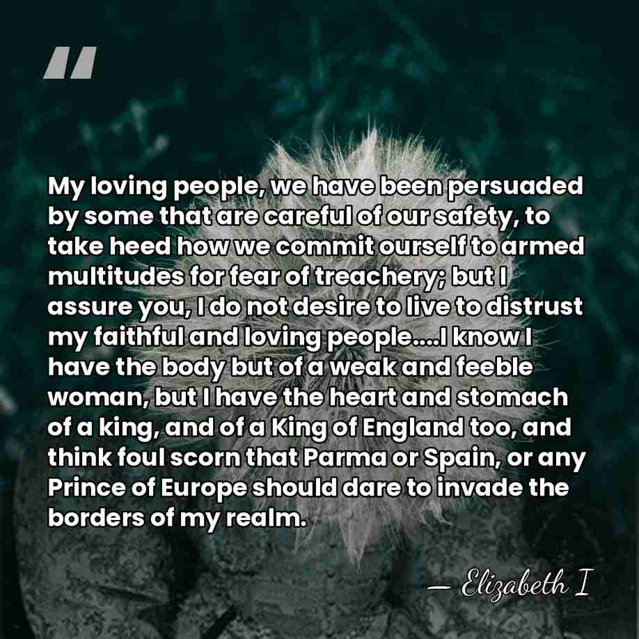 My loving people, we have been persuaded by some that are careful&hellip; - Elizabeth I