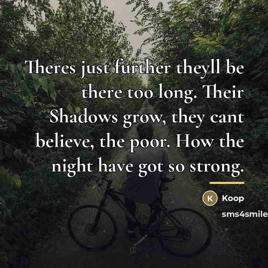 “Theres just further theyll be there too long. Their Shadows…” quote by Koop