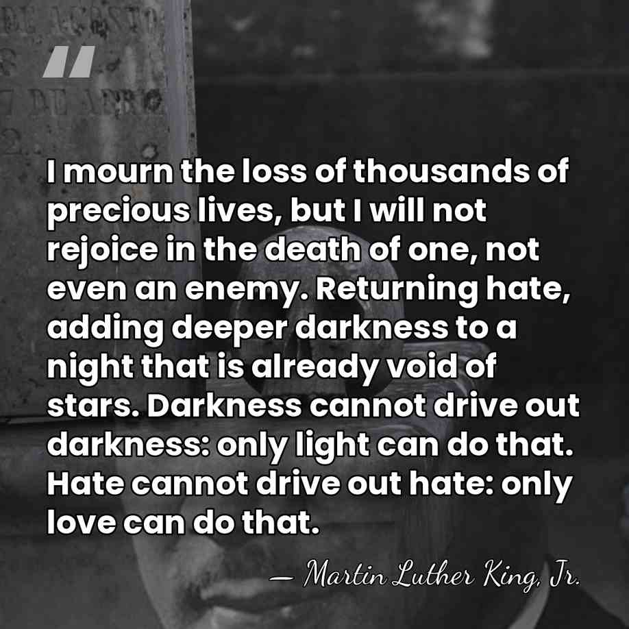 I mourn the loss of thousands of precious lives, but I will&hellip; - Martin Luther King, Jr.