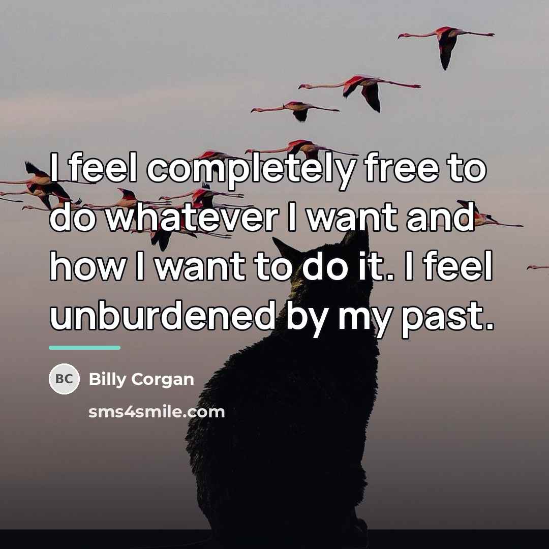“I feel completely free to do whatever I want and…” quote by Billy Corgan