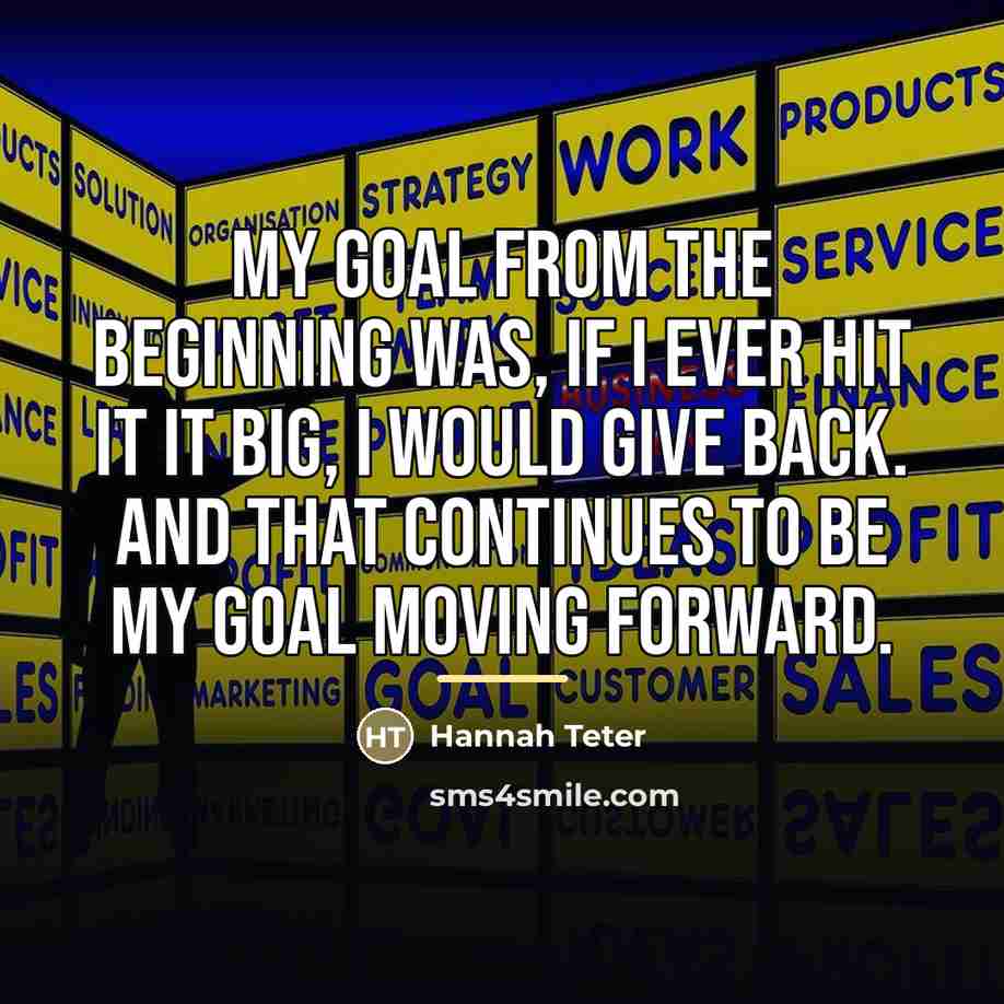 “My goal from the beginning was, if I ever hit…” quote by Hannah Teter