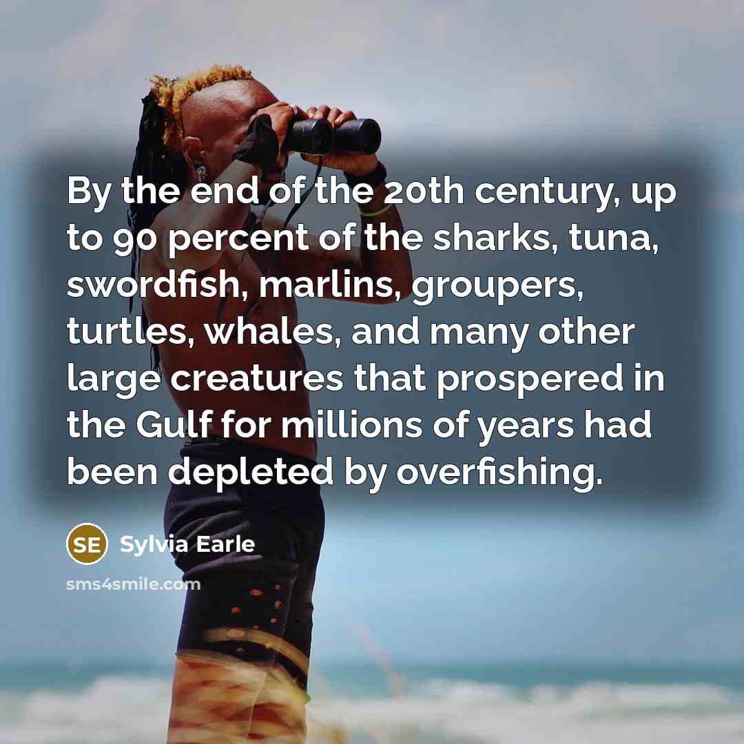 “By the end of the 20th century, up to 90…” quote by Sylvia Earle