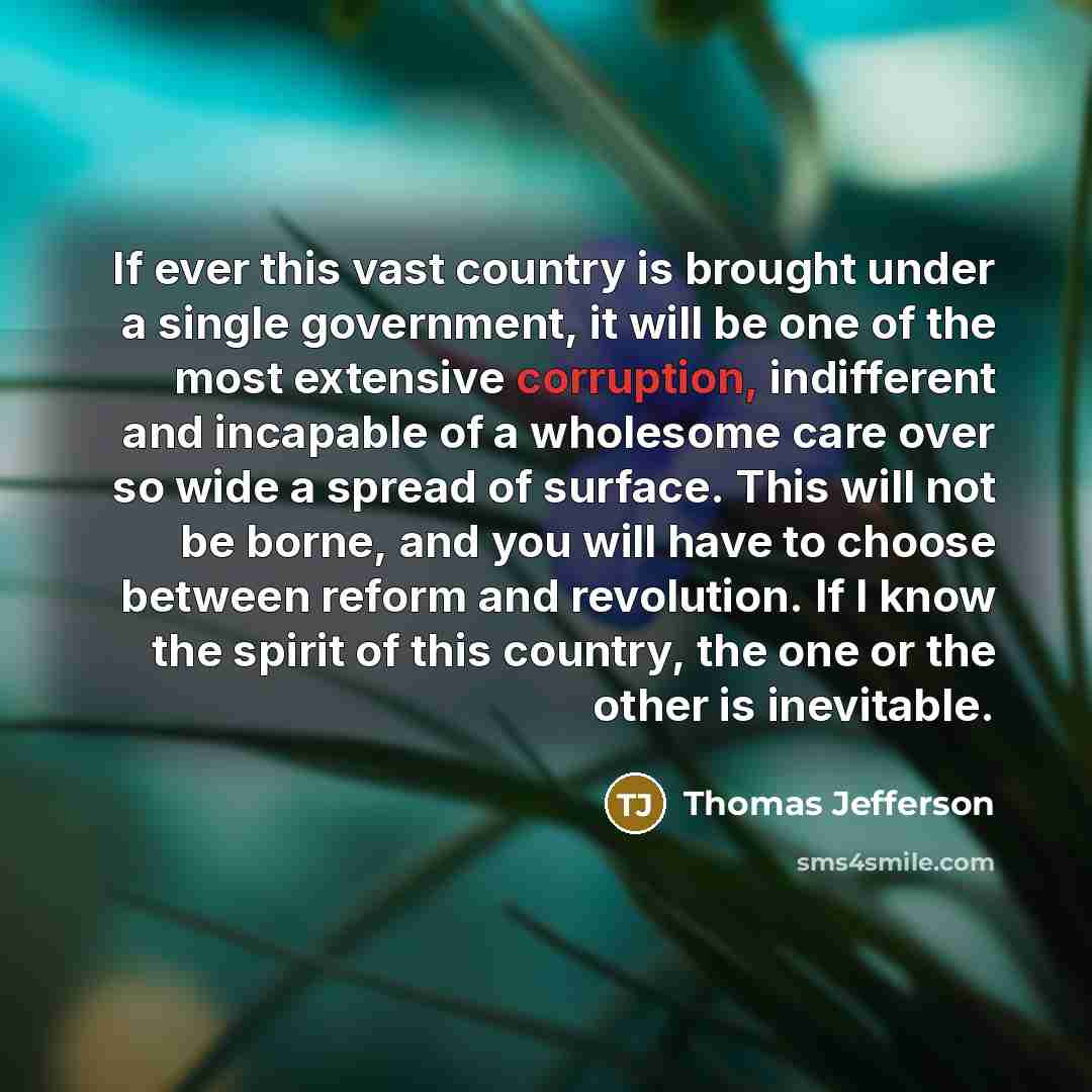 “If ever this vast country is brought under a single…” quote by Thomas Jefferson
