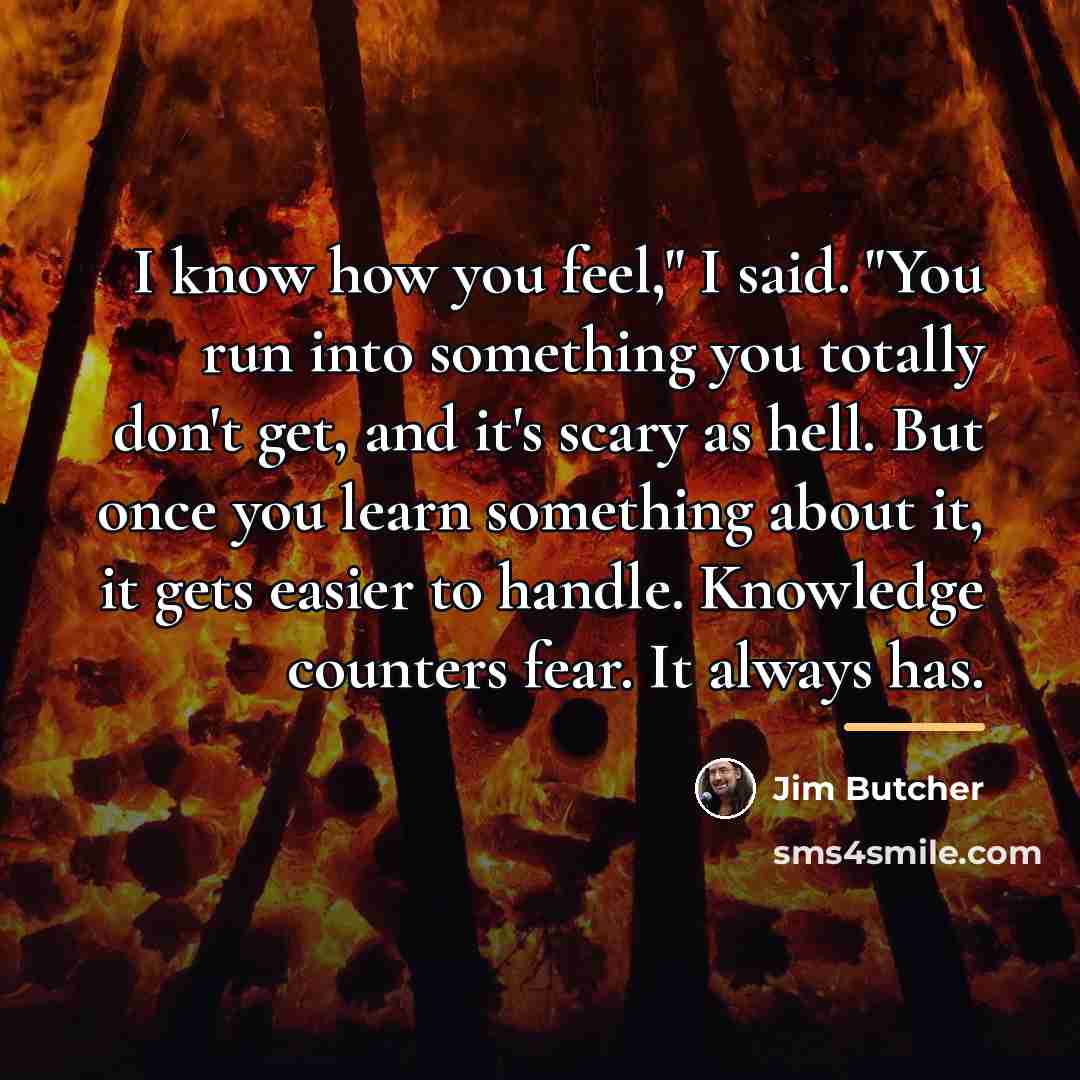 “I know how you feel," I said. "You run into…” quote by Jim Butcher