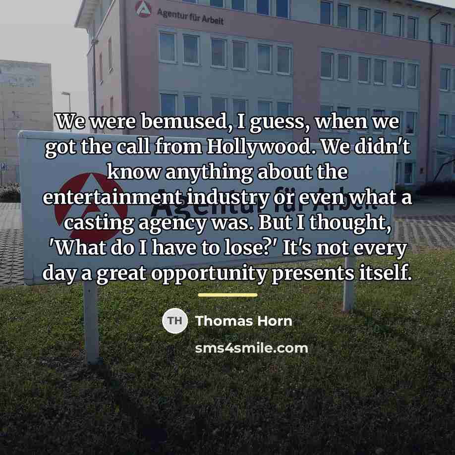 “We were bemused, I guess, when we got the call…” quote by Thomas Horn