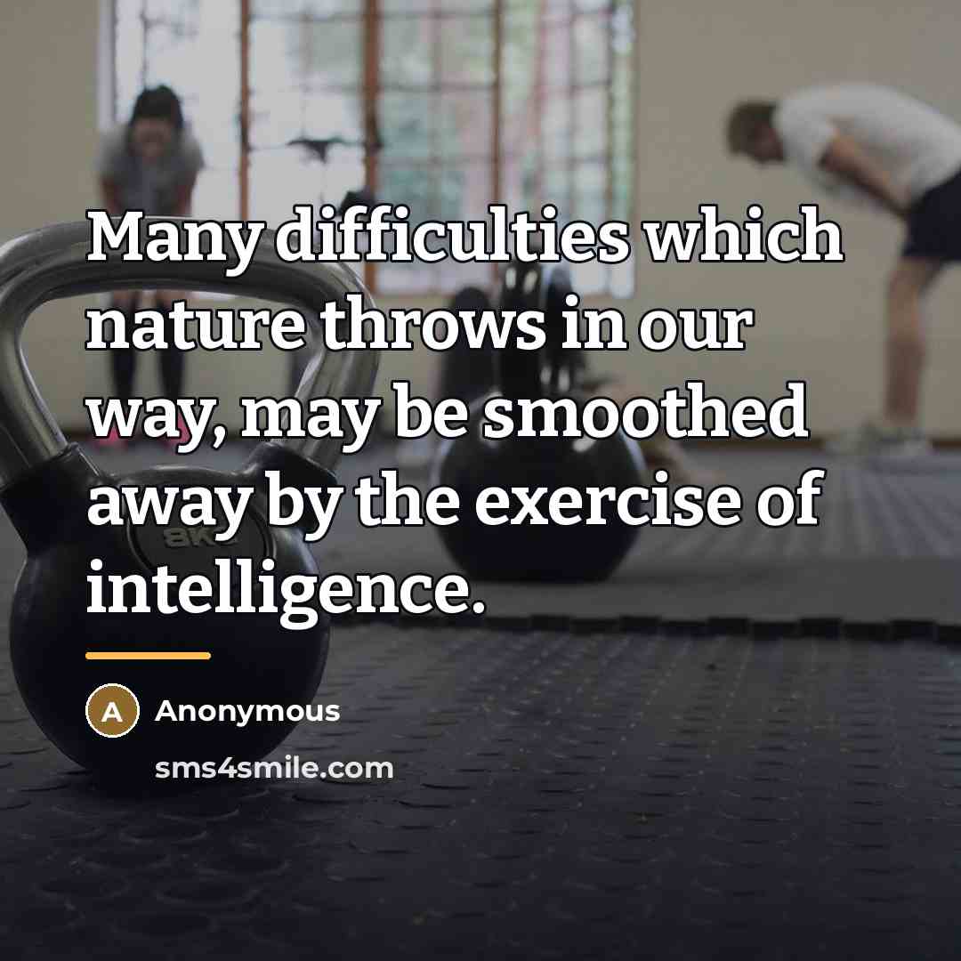 “Many difficulties which nature throws in our way, may be…” quote by Anonymous