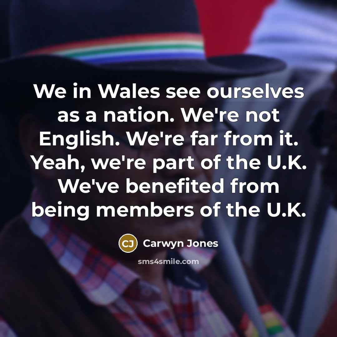 “We in Wales see ourselves as a nation. We're not…” quote by Carwyn Jones