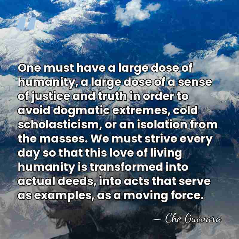 One must have a large dose of humanity, a large dose of&hellip; - Che Guevara