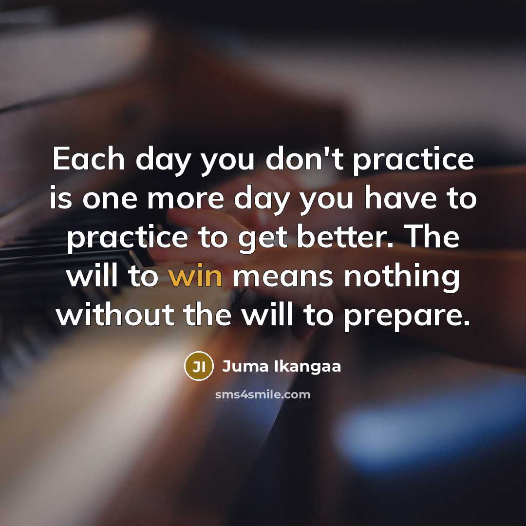 “Each day you don't practice is one more day you…” quote by Juma Ikangaa