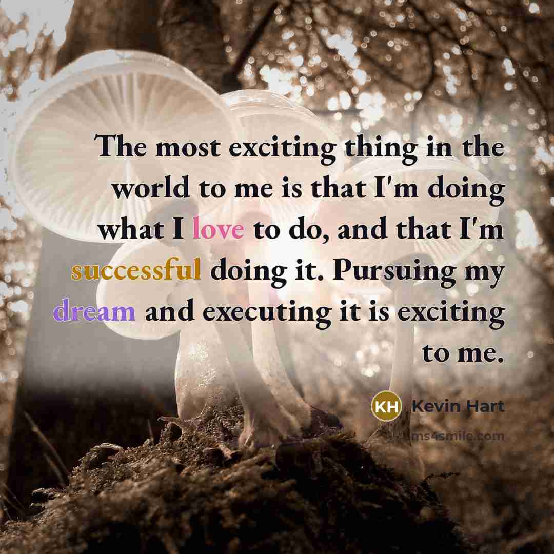“The most exciting thing in the world to me is…” quote by Kevin Hart