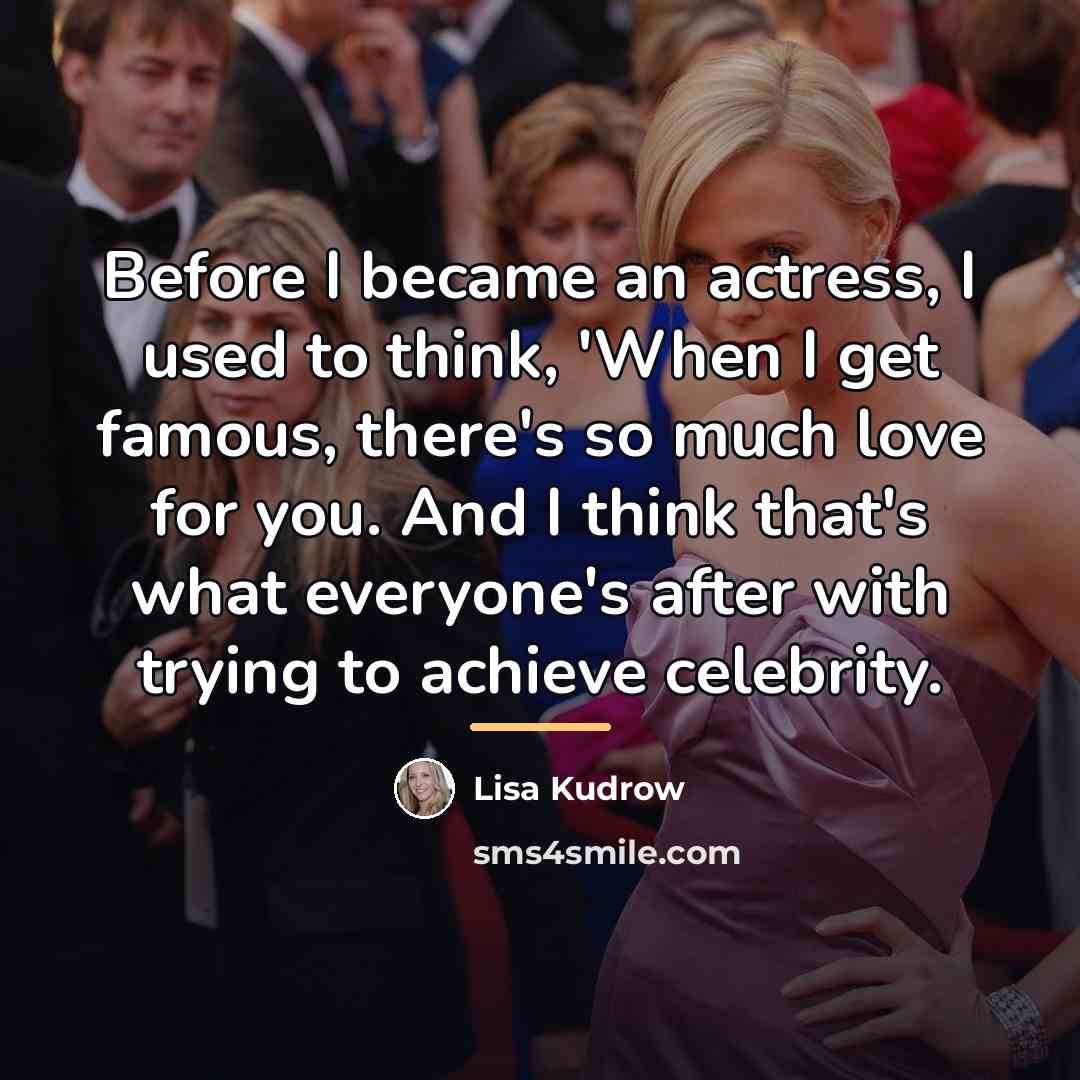 “Before I became an actress, I used to think, 'When…” quote by Lisa Kudrow