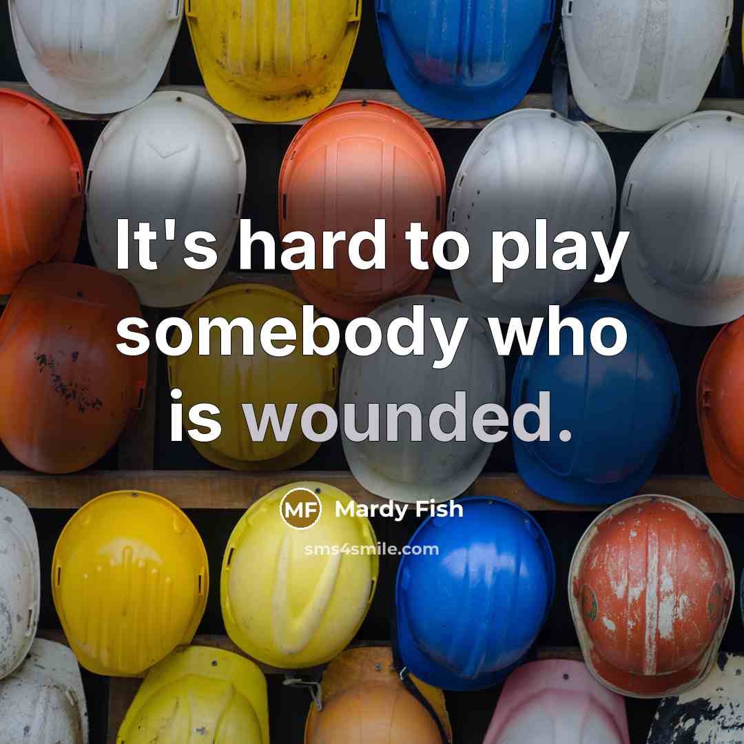“It's hard to play somebody who is wounded.…” quote by Mardy Fish
