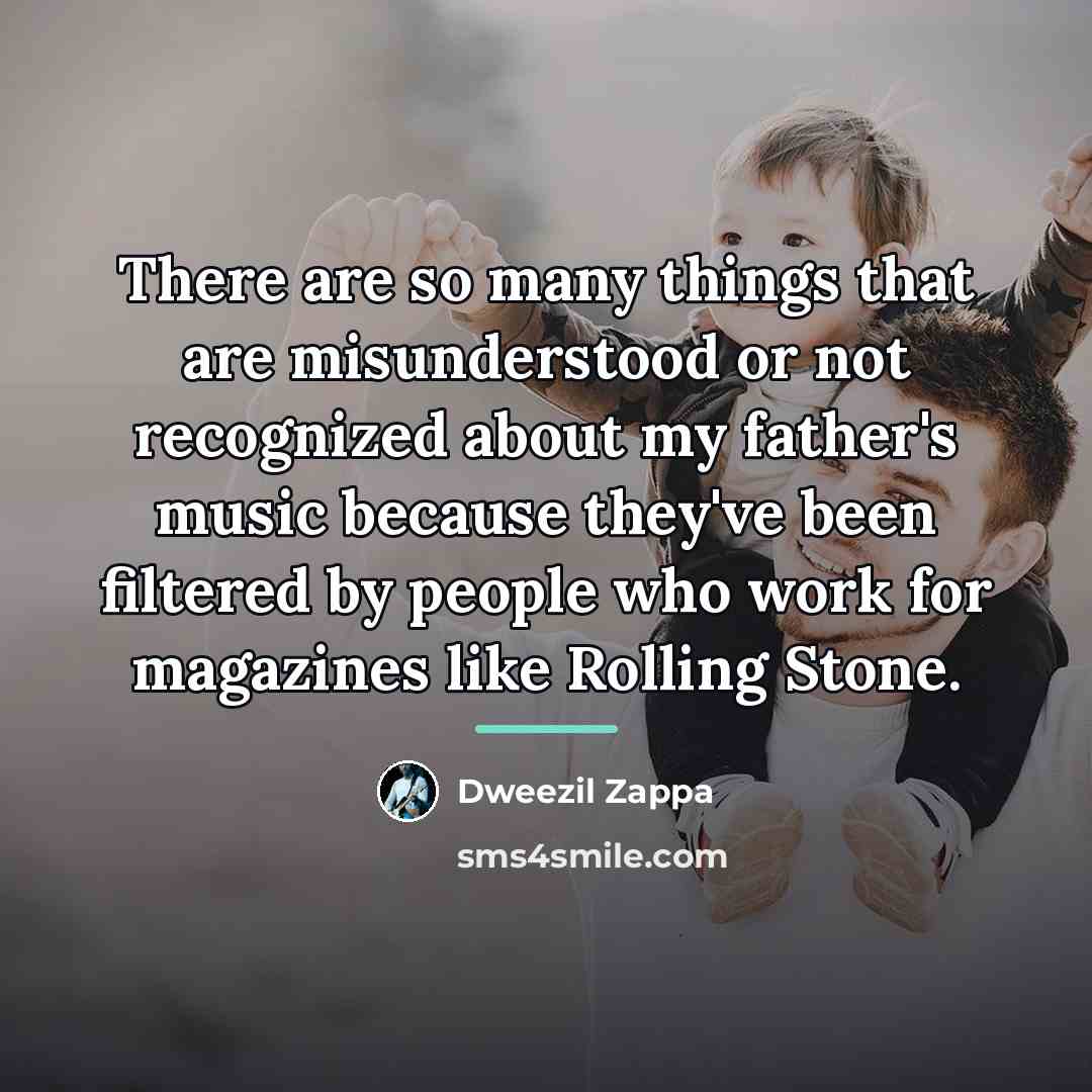 “There are so many things that are misunderstood or not…” quote by Dweezil Zappa