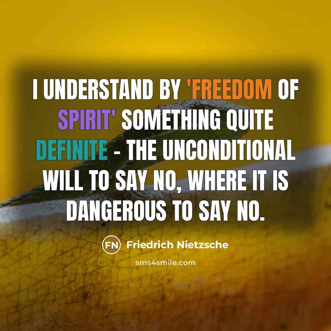 “I understand by 'freedom of spirit' something quite definite -…” quote by Friedrich Nietzsche