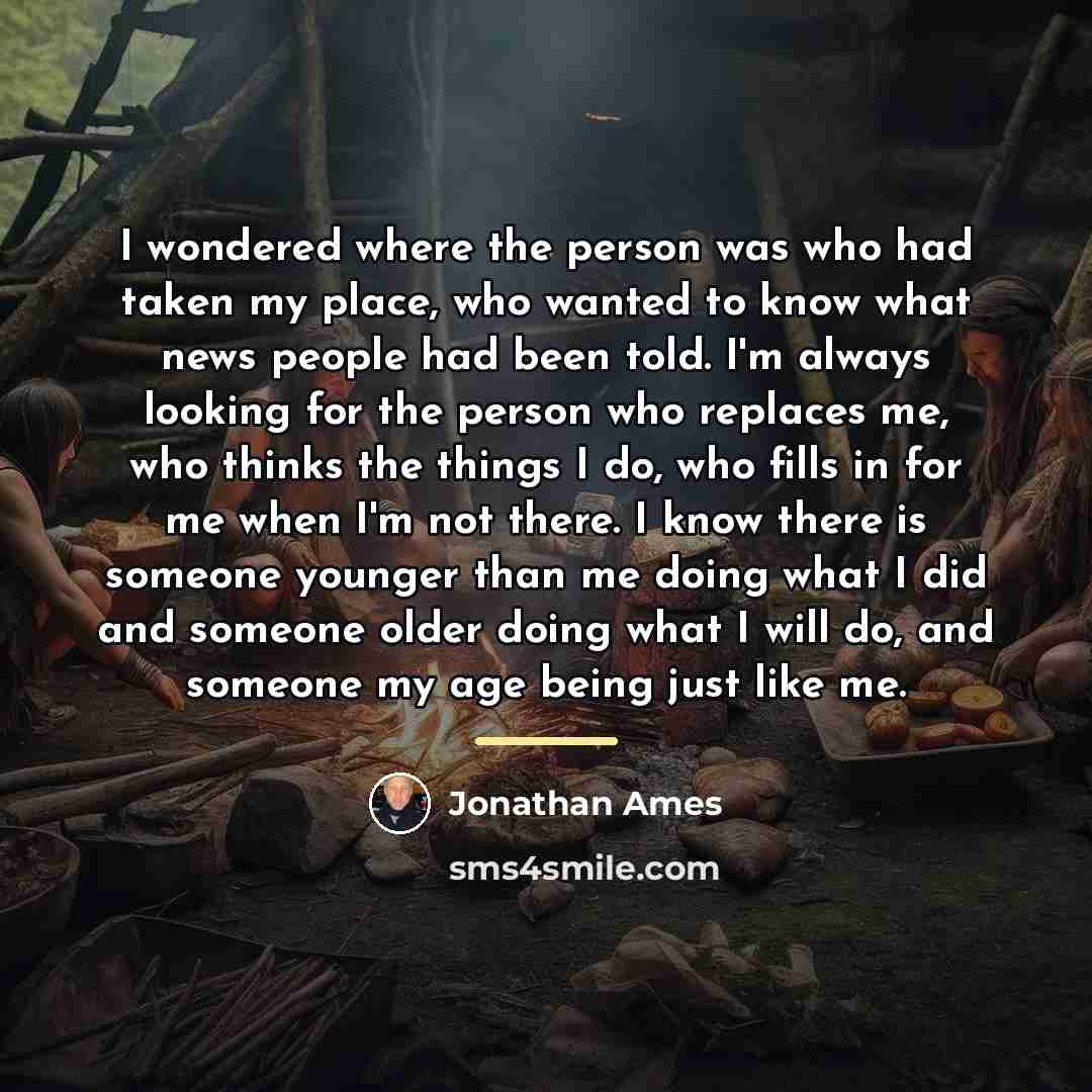 “I wondered where the person was who had taken my…” quote by Jonathan Ames