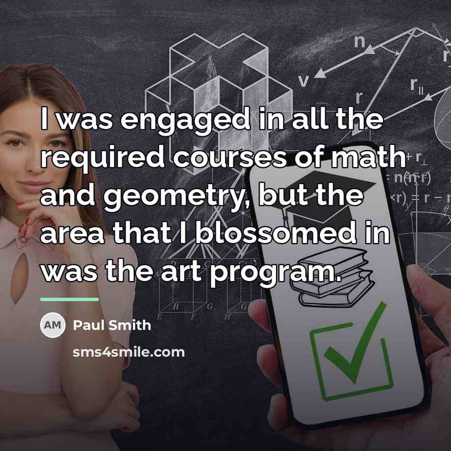“I was engaged in all the required courses of math…” quote by Paul Smith