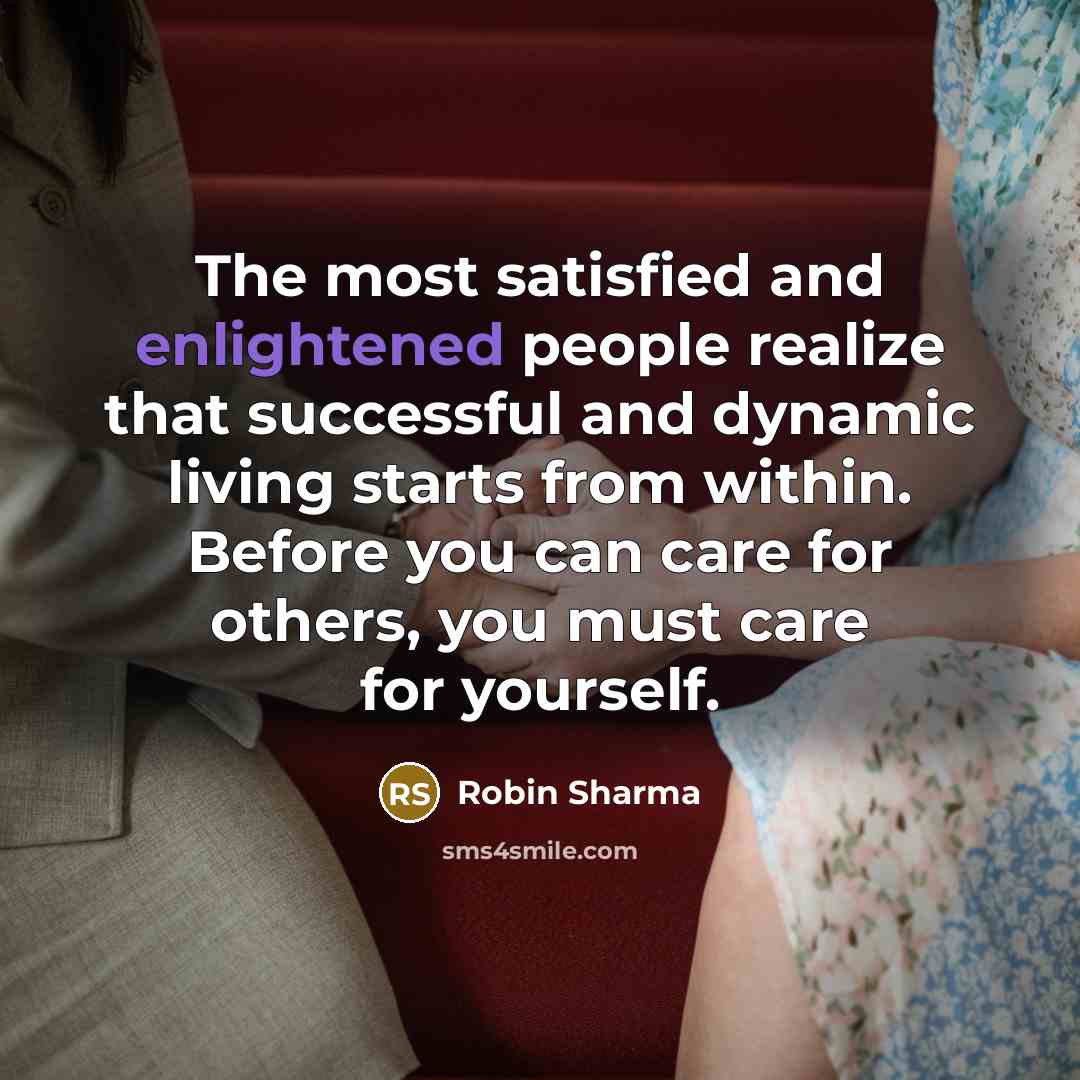 “The most satisfied and enlightened people realize that successful and…” quote by Robin Sharma
