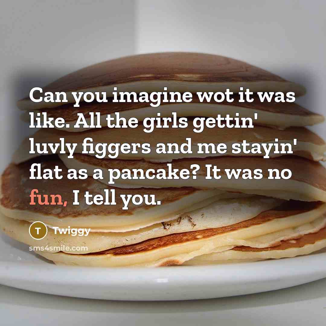 “Can you imagine wot it was like. All the girls…” quote by Twiggy