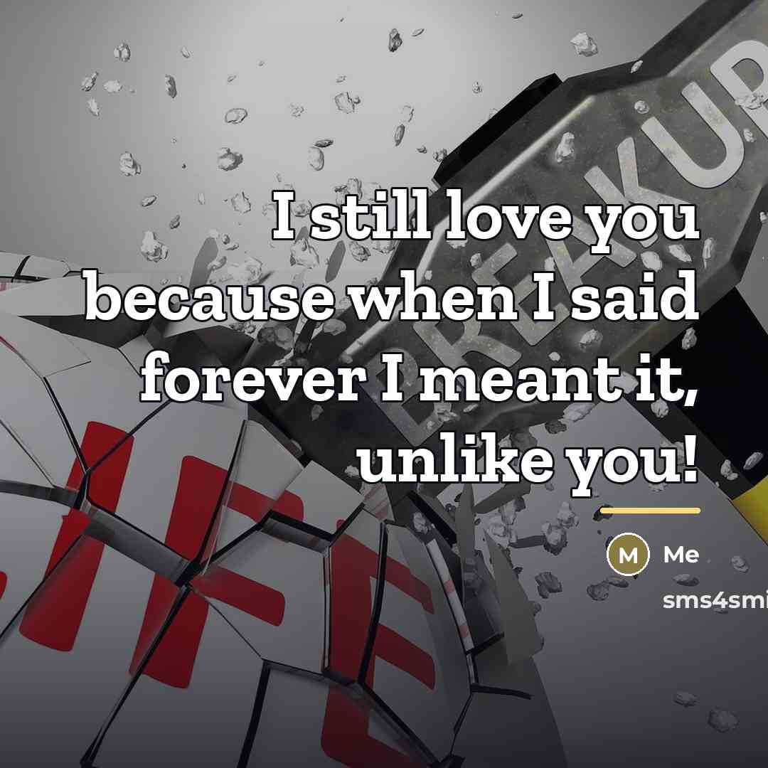 “I still love you because when I said forever I…” quote by Me