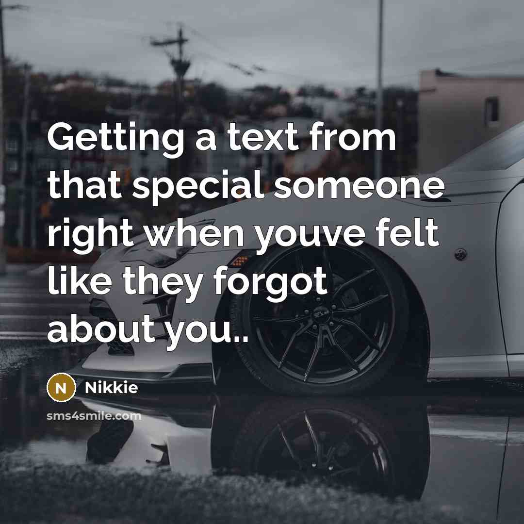 “Getting a text from that special someone right when youve…” quote by Nikkie