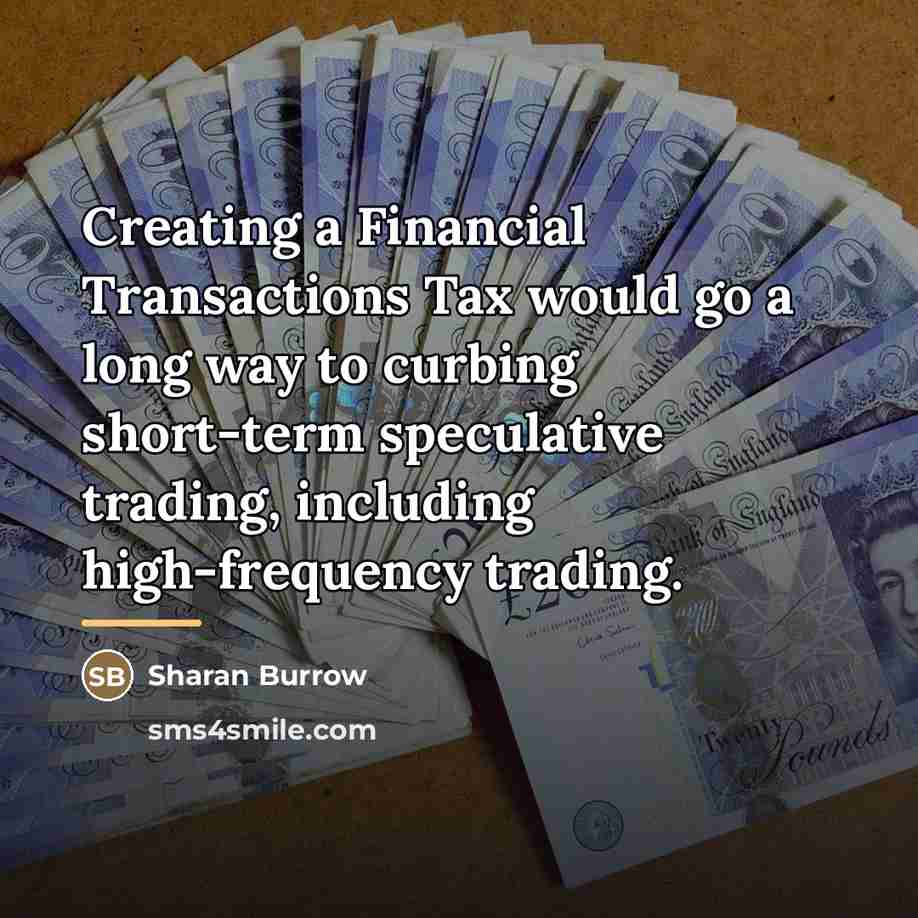 “Creating a Financial Transactions Tax would go a long way…” quote by Sharan Burrow