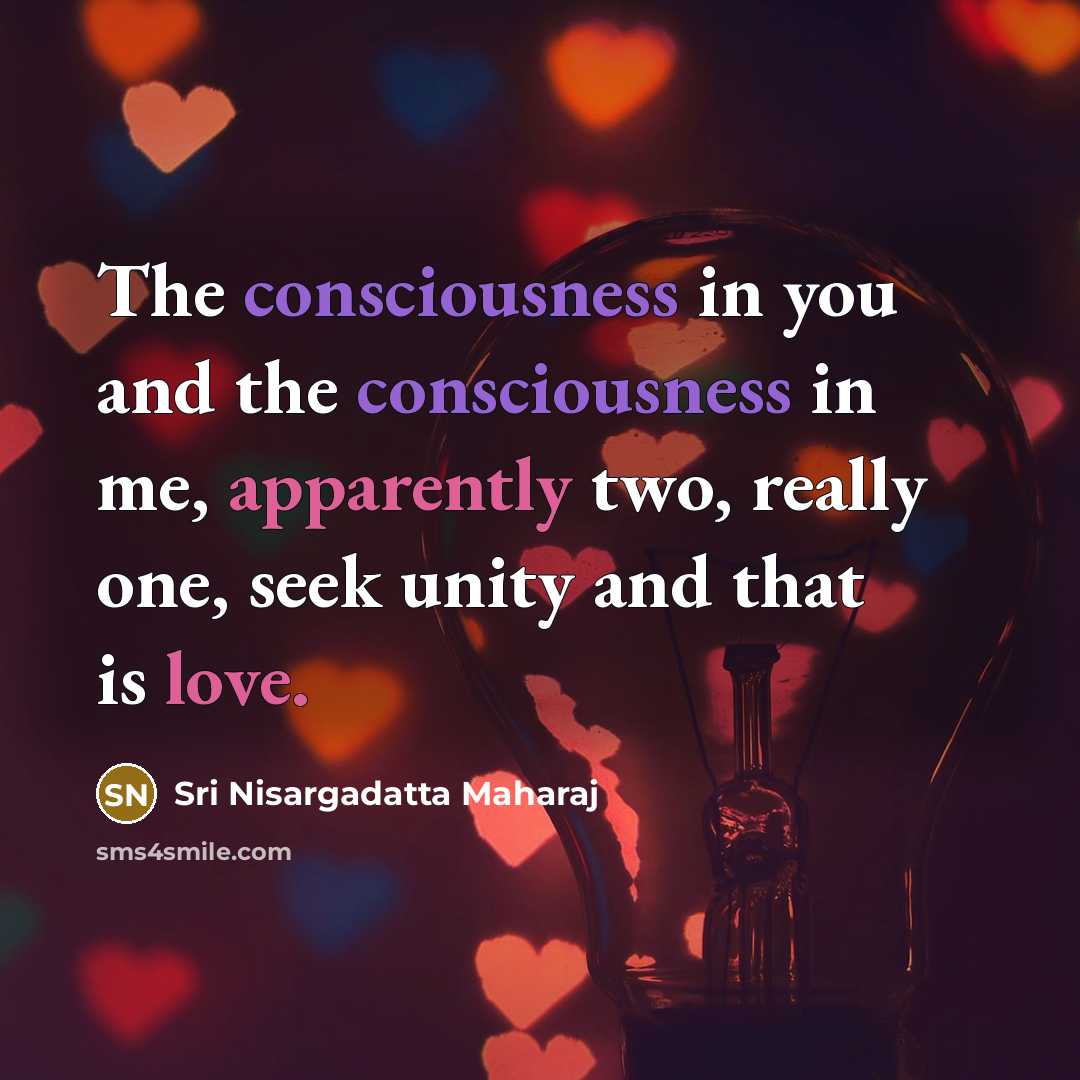 “The consciousness in you and the consciousness in me, apparently…” quote by Sri Nisargadatta Maharaj