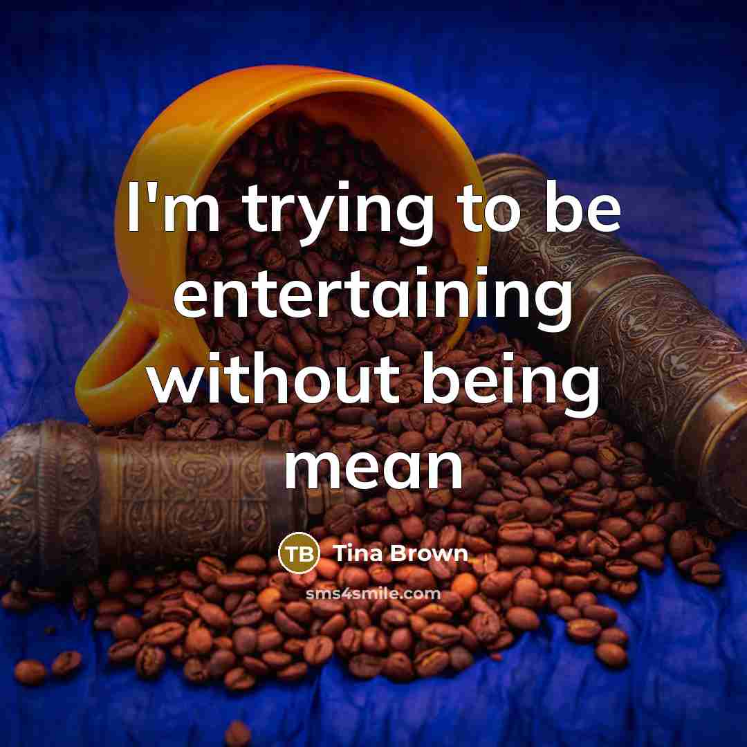 “I'm trying to be entertaining without being mean…” quote by Tina Brown