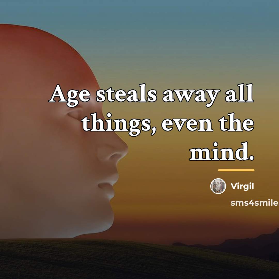 “Age steals away all things, even the mind.…” quote by Virgil