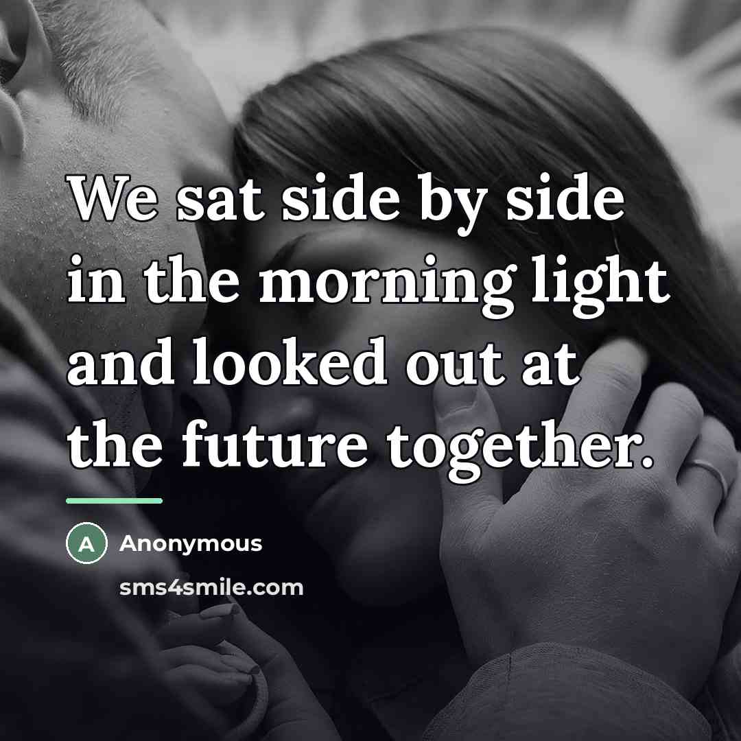 “We sat side by side in the morning light and…” quote by Brian Andres