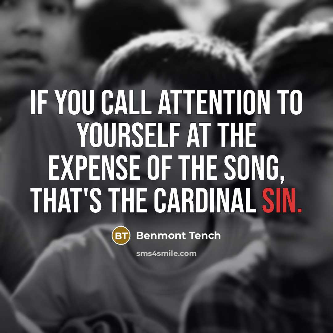 “If you call attention to yourself at the expense of…” quote by Benmont Tench