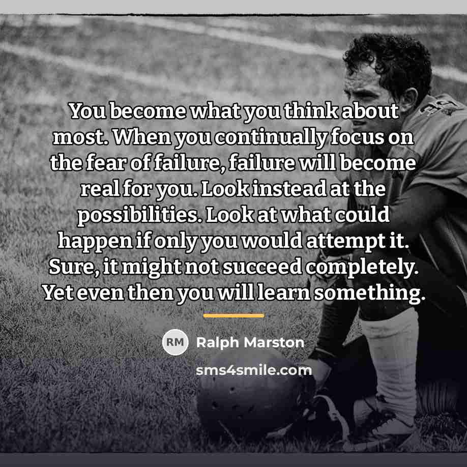 “You become what you think about most. When you continually…” quote by Ralph Marston